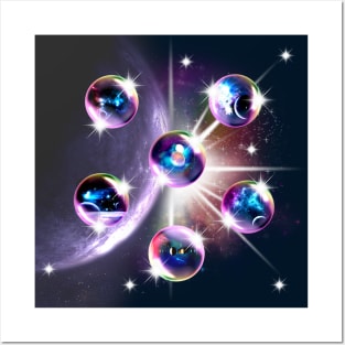 Bubbleverse. Bubble Galaxy Universe Posters and Art